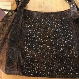 frye studded handbag